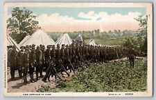 New Recruits Soldiers at Camp Fort Dix Trenton NJ WW1 WWI Era Postcard 1918 picture