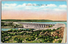 Austin, Texas TX - Buchanan Dam - Vintage Postcard - Posted 1939 picture