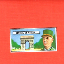 GENERAL CHARLES DE GAULLE  #44  1966 LYONS MAID FAMOUS PEOPLE   MINT picture