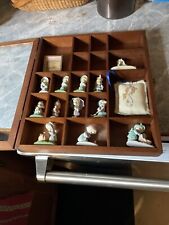 Vintage 1981 Precious Moments & Wooden Display Case picture