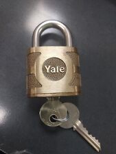 VINTAGE YALE BRASS SUPER PIN TUMBLER PADLOCK WITH 2  KEYS picture