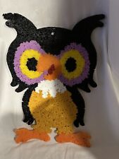 Vintage Halloween Melted Plastic Popcorn Decoration Owl  picture