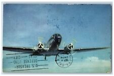 1952 US Air Mail First Flight Miami Oklahoma OK Posted Vintage Postcard picture