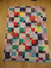 Vintage Handmade Colorful Patchwork Quilt Small 30