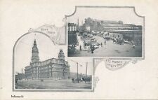 INDIANAPOLIS IN - Court House, Market and City Hall Postcard - udb (pre 1908) picture