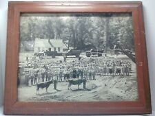 Vintage Framed Photo Portsmouth, N.H. Town Construction picture