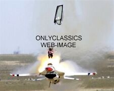 1982 F-16 FALCON AIRFORCE MILITARY FIGHTER JET PILOT EJECTS PHOTO USAF AVIATION picture