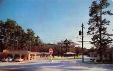 Orange Texas~Pines Motel~Roadside US 90 West~Pitt Grill Diner~1950s Postcard picture