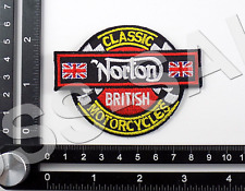 NORTON CLASSIC BRITISH MOTORCYCLES EMBROIDERED PATCH IRON/SEW ON ~3-1/8