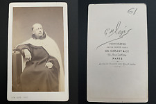 Legé, Paris, Father Hyacinth Vintage Business Card, CDV. Charles Loyson, plus picture