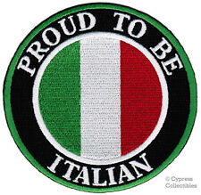 PROUD TO BE ITALIAN PATCH ITALY FLAG TOPPA embroidered iron-on NATIONAL BANNER picture