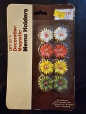 Vintage DAISY Flowers Decorative Magnetic Memo Holders picture