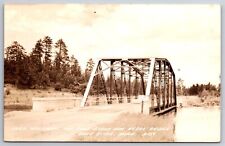 Deer River Minnesota~Fred Willman's Cut Foot Sioux Inn @ Bridge~1930s RPPC picture