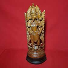 Antique Khatai Sons Hindu Gods Hand Carved Wood Sculpture 13