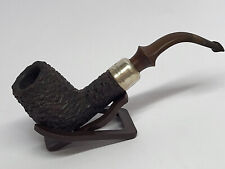 Vintage PETERSON'S Patent System No. 12393 Rustic Smoking Pipe w/ Silver Ring picture