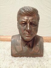 Vintage John F. Kennedy Metal Bust Coin Bank - (JFK  1917-1963) Banthrico, Inc. picture