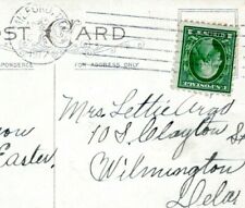 Milford Delaware Postmark Postcard to Wilmington LETTIE ARGO Cover 1912 JR picture