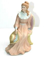 HOMCO Courtneys Dream Lady Sitting with Hat Porcelain Figurine 1439  picture