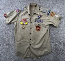 VTG 1996 BSA Men LG SS Uniform Shirt Oscar de la Renta Boy Scouts of America USA picture