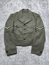Canadian Military Battle Dress Jacket Cropped 1951 Protex Olive Drab Wool Battle picture