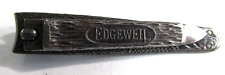 Vintage EDGEWELL Finger Nail Clippers with File Handle Embossed Steel 2.5 inch picture