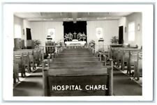 1949 Hospital Chapel Interior View Waukegan Illinois IL RPPC Photo Postcard picture