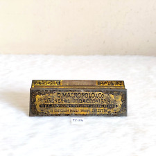 Antique D.Macropolo & Co. Tobacco Bryant & Mays Royal Vestas Tin Rarest TI154 picture