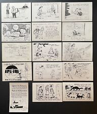 Vintage Lot of 15 Black White Comic humor Postcards Some Artist Signed picture