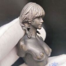 Black Pure Bronze Half Body Beauty Ketone Nude Female Body Ornaments Statue picture