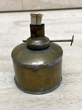 MINIATURE BRASS LAMP Oil Kerosene w Wick Antique Vintage Small Tiny picture