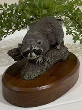 Vtg Deaton Eastern Raccoon Figurine Audubon Bronze Hamilton Collection 1977 picture
