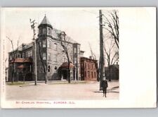 c1905 St. Charles’ Hospital Aurora Illinois IL Undivided Back UDB Postcard picture