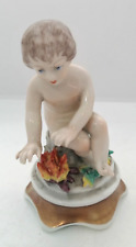 Vintage Statue Artibus Portugal Baby Cherub Putti querubim Porcelain Figurine picture
