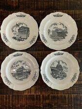 Vintage Wedgwood Federal City Plates White House Capitol & more ~ Set of 4 picture