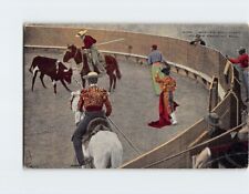 Postcard Mexican Bull Fight, Picador Engaging Bull, Mexico picture