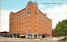 Linen Postcard Leland Hotel in Richmond, Indiana~107 picture