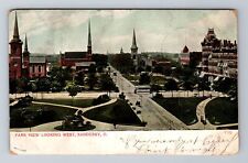 Sandusky OH-Ohio, Aerial Park View Looking, Antique, Vintage c1907 Postcard picture