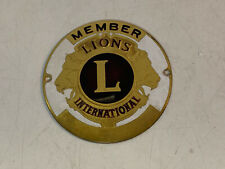 Vintage Lions Club International Enamel License Plate Topper Badge picture