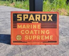 RARE Vintage Sparox Marine Coating Paints Metal Advertising Sign Old Boating picture