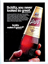 Schlitz Vintage 1979 You Never Looked So Good Original Print Ad picture