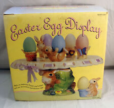Vintage Rabbit Bunny Costco Cake Plate Egg Basket Display Holders Platter Easter picture