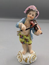 1868s Antique German Meissen Porcelain Figurine Little Violin Player 11 cm Rare picture