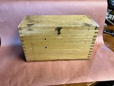 Vintage Wooden Box with Hinged Lid picture