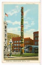 1921 - The Totem Pole in Pioneer Square, Seattle, WA Postcard picture