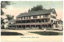 Barre, Mass postcard: Massasoit House, 1908: hand-colored, W.R. Spooner, Barre picture