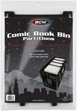 BCW BLACK Short or Long Comic Book Bin Partitions 3 Regular Dividers Not Graded picture