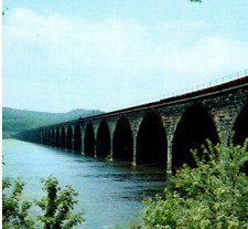 Vtg Postcard Rockville Bridge Harrisburg PA Pennsylvania Water View-Penn144 picture