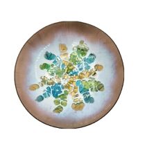 VTG Handcrafted By Bouano Of Cheshire Conn Abstract Floral Enamled Bowl Dish picture