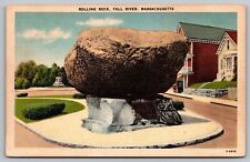 Rolling Rock Fall River Massachusetts Ma American Art Linen Postcard picture