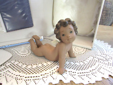 LLADRO FIGURINE 12450 WINGED TENDERNESS LAYING DOWN DARK SKIN MINT 2001 BOX picture
